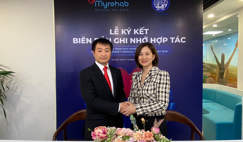 MyrehabグループとMOUを締結しました。今後はMyrehab-Matsuoka Centerと名前を変えて、ベトナム全土にリハビリセンターを展開していきます。　